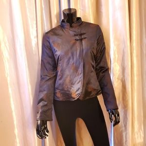 SISLEY Asian Flower Print Jacket Size S-M